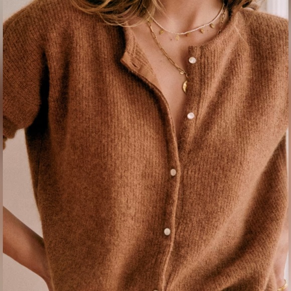 Sezane Gaspard Cardigan -  Camel -  Size Small - Picture 1 of 5